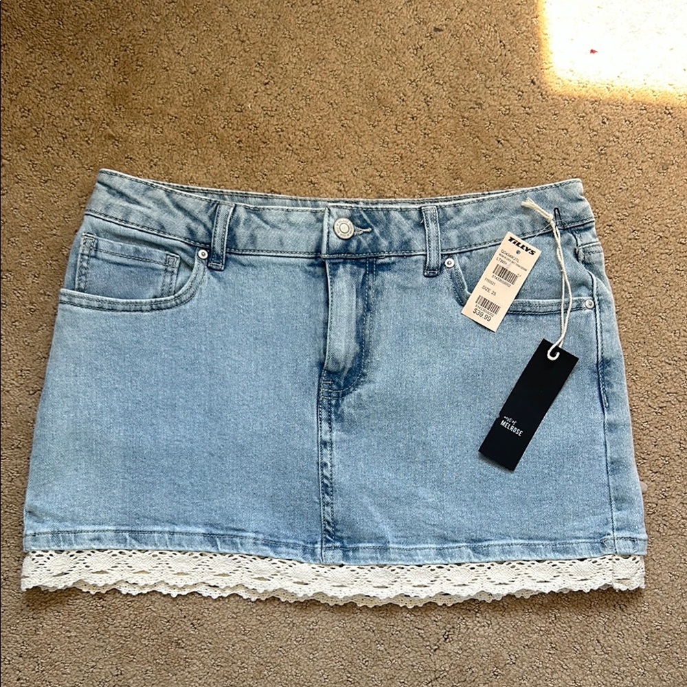 Tilly's Light Blue Denim Skirt
